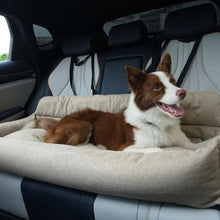 Load image into Gallery viewer, Large Travel Safety Dog Car Back Seat Bed with Seat Belt
