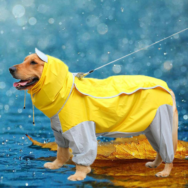 HiFuzzyPet Lightweight Dog Raincoat with Detachable Hat