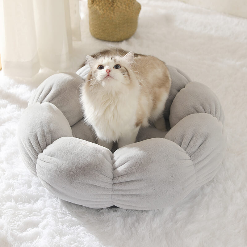 HiFuzzyPet Calming Cozy Donut Cat Bed