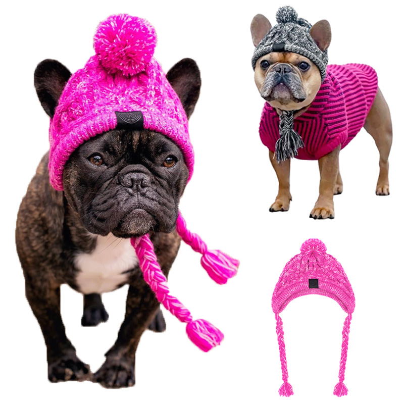 dog cat hat with long tassel