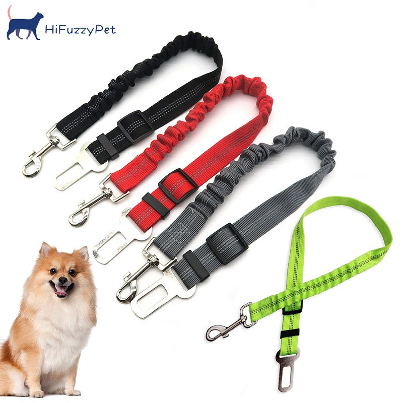 HiFuzzyPet 2 Packs Dog Seat Belt with Reflective Strips