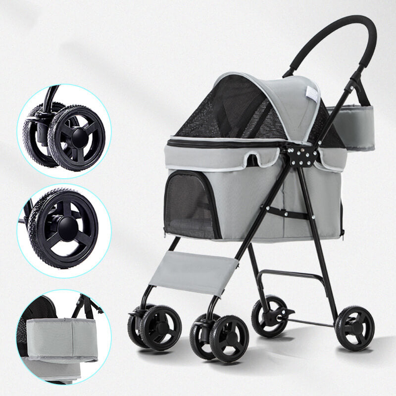 HiFuzzyPet Lightweight Dog Stroller with Bag