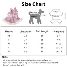Load image into Gallery viewer, cute dog sweater size chart
