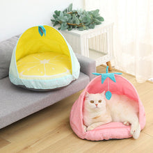 Load image into Gallery viewer, HiFuzzyPet Fruit Cute Cat Bed Pet Tent Bed
