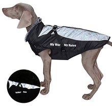 Load image into Gallery viewer, glare white reflective dog coat jacket
