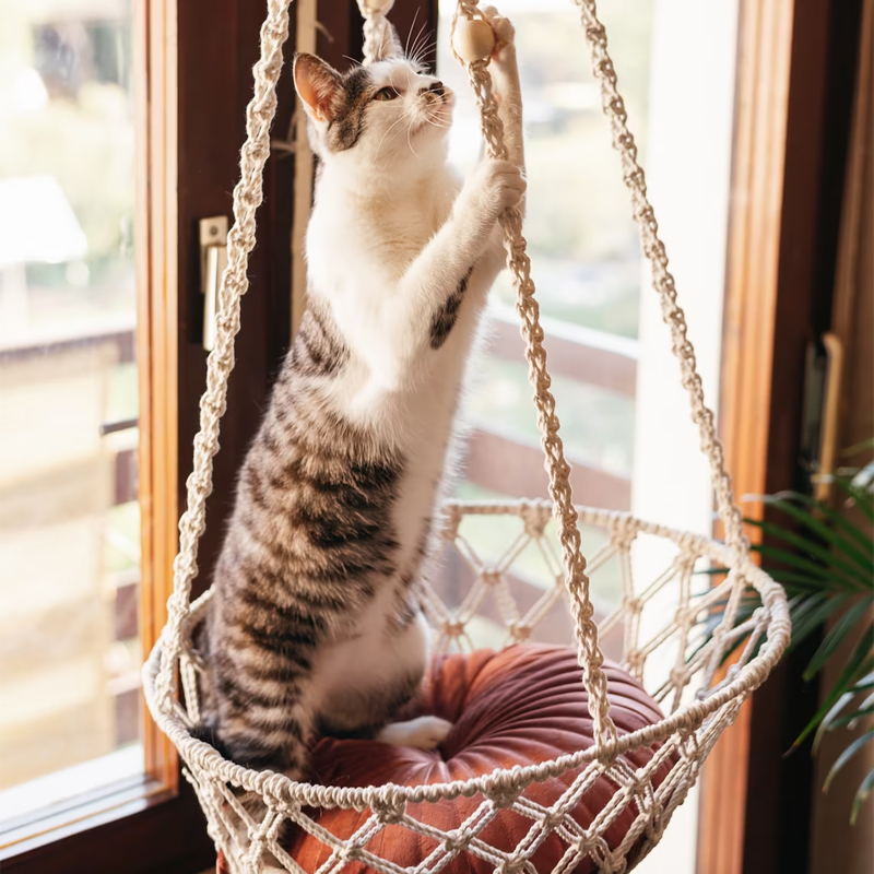 A1 hanging cat hammock swing