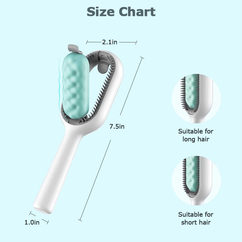 cat brush for grooming size chart