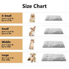 Load image into Gallery viewer, dog crate bed mat size chart
