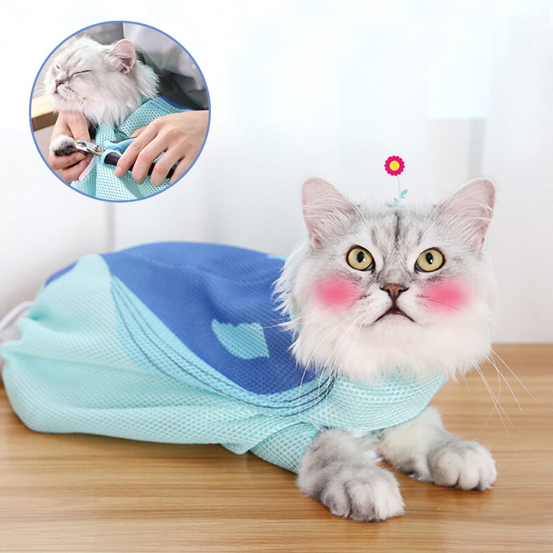 bue whale cat bathing bag