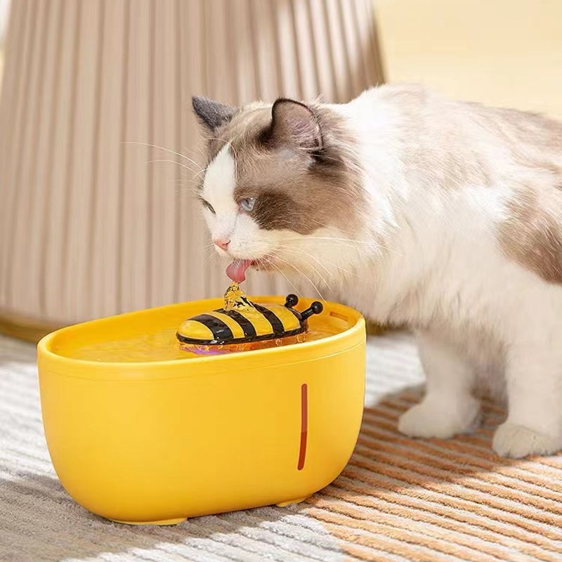 honey bee cat water fountain