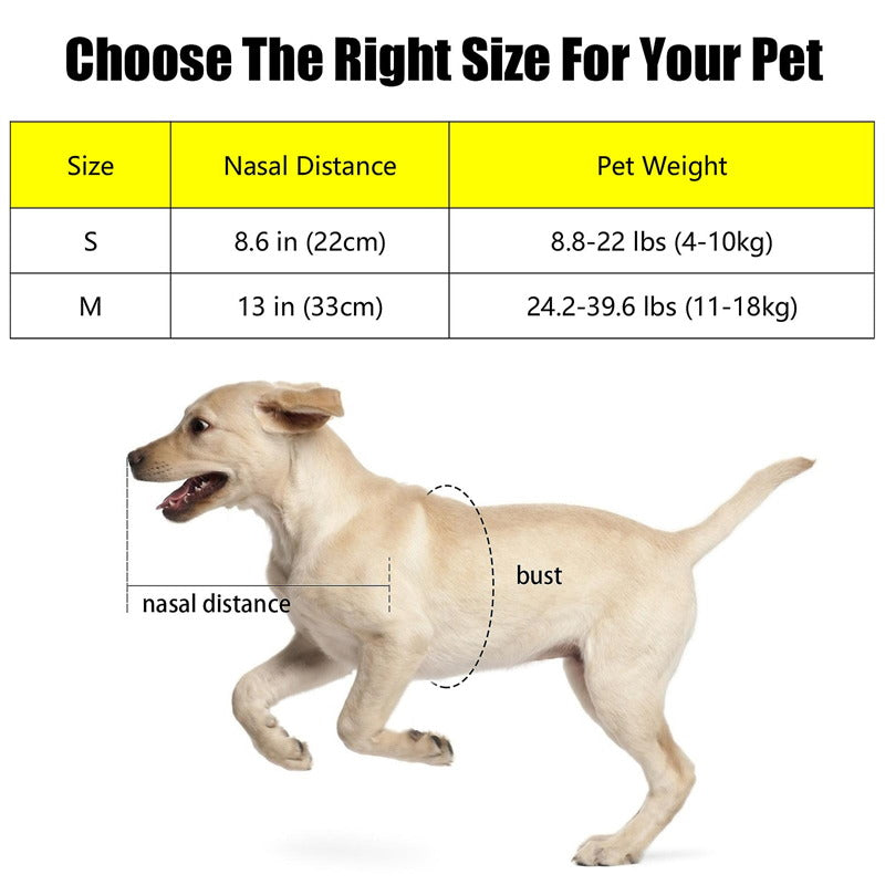 blind dog halo size chart