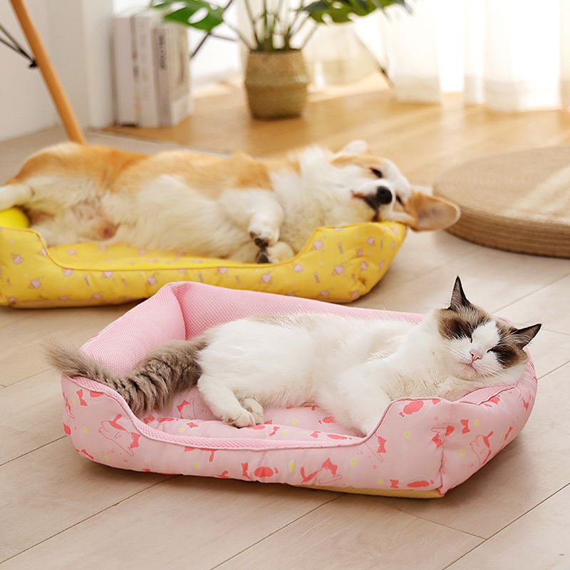 HiFuzzyPet Breathable Dog Cooling Bed for Summer Sleeping