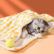 Load image into Gallery viewer, yellow super soft cat blanket for sleeping
