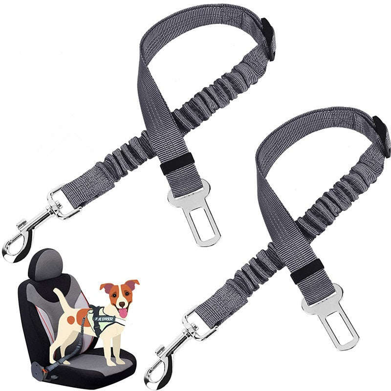 HiFuzzyPet 2 Packs Dog Seat Belt with Reflective Strips