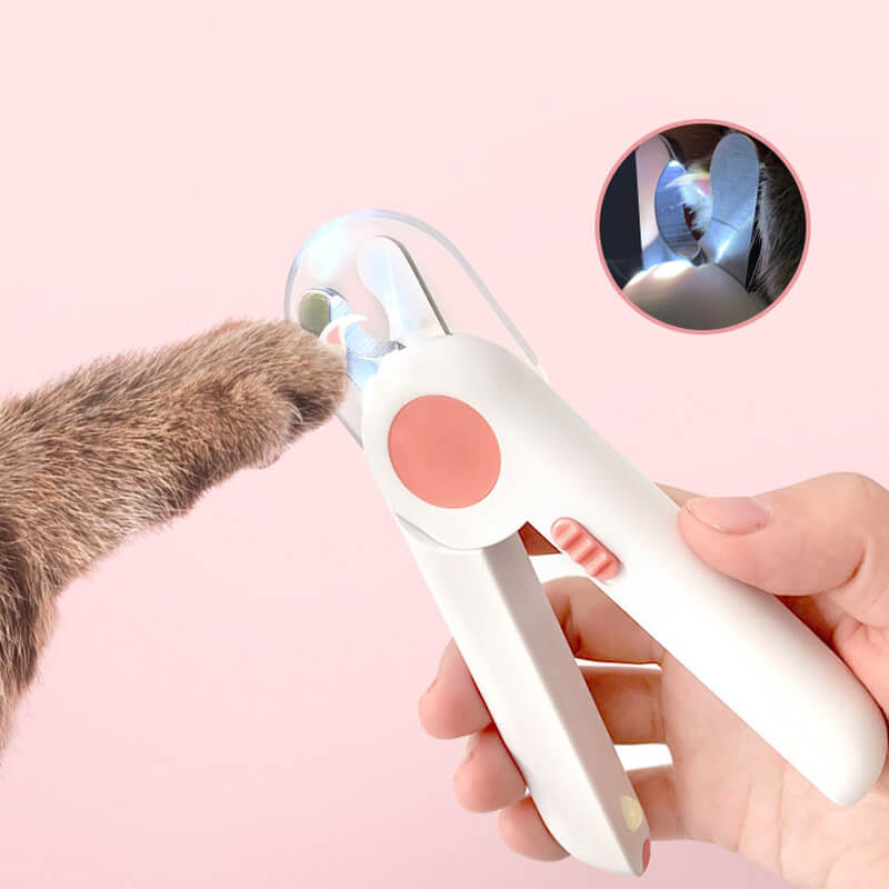 HiFuzzyPet Professional Safe Dog Nail Clippers with LED Lights