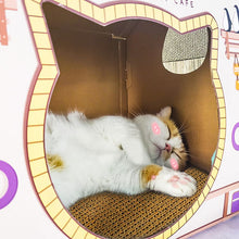 Load image into Gallery viewer, cardboard cat house for rest and play

