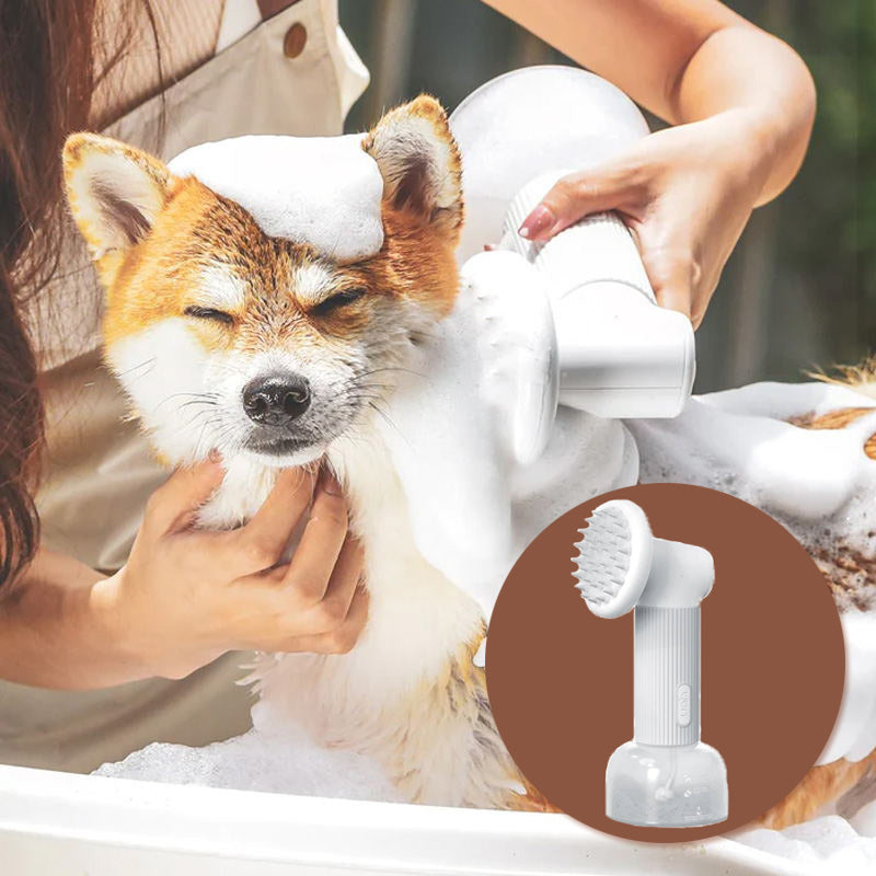 Dog Bath Brush Massager, Silicone Washer for Bathing