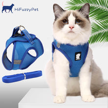 Load image into Gallery viewer, HiFuzzyPet Air Mesh Cat Harness and Leash Set
