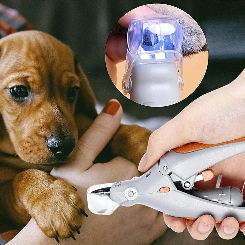 HiFuzzyPet Professional LED Dog Nail Clippers Scissors