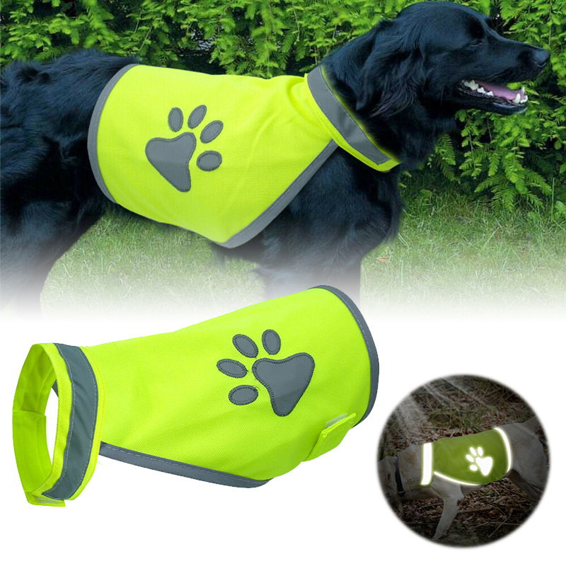 HiFuzzyPet Reflective Dog Safety Vest for Day or Night Outdoor Activity