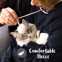 Load image into Gallery viewer, super soft fleece dog cat pouch hoodie
