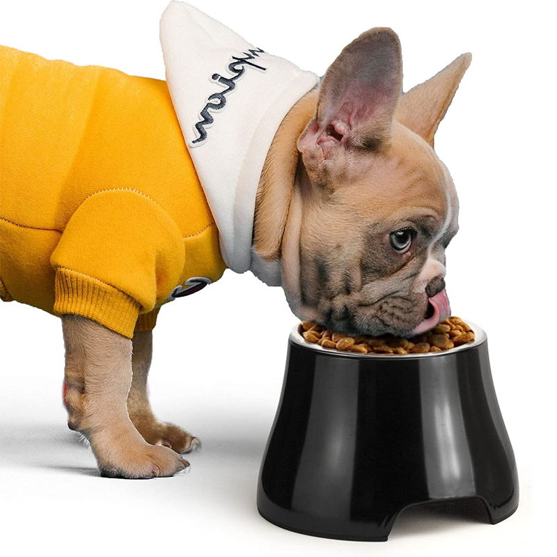 black elevated dog bowls