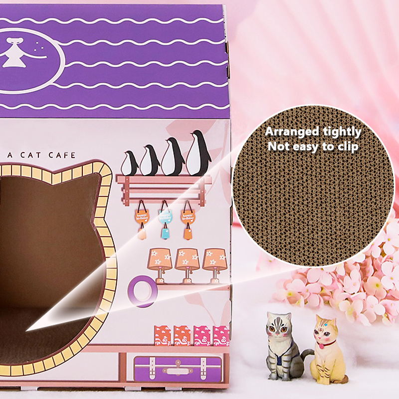 arranged tightly cardboard cat house