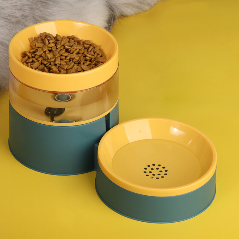 2 in 1 Cat Bowl Feeder and Water Bowl Set