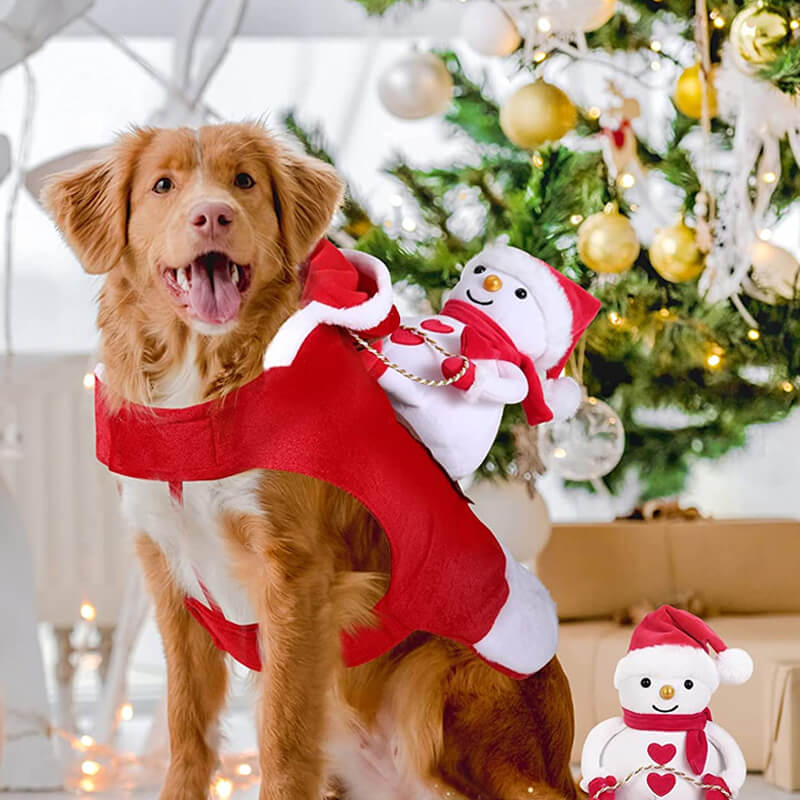 adjustable Dog Christmas Outfit snowman