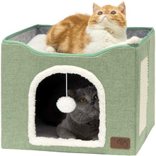 Load image into Gallery viewer, green indoor cat bed house
