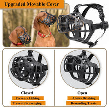 Load image into Gallery viewer, HiFuzzyPet Basket Dog Muzzle with Movable Cover
