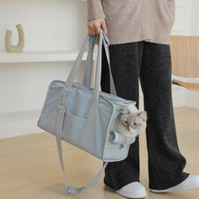 Load image into Gallery viewer, HiFuzzyPet Canvas Cat Carrier Bags with Pocket, Pet Carrier Purse

