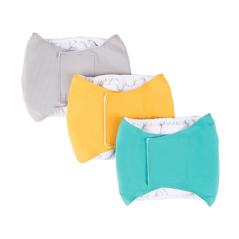 HiFuzzyPet Washable Male Dog Belly Band, 3-Pack