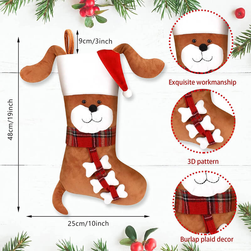 dog Christmas stockings size chart