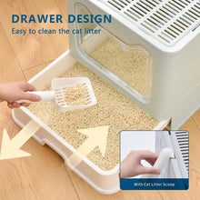 Load image into Gallery viewer, cat litter box with slef-cleaning drawer
