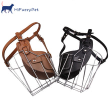 Load image into Gallery viewer, HiFuzzyPet Metal Dog Muzzle, Mouth Cover for Dogs Biting for Pant
