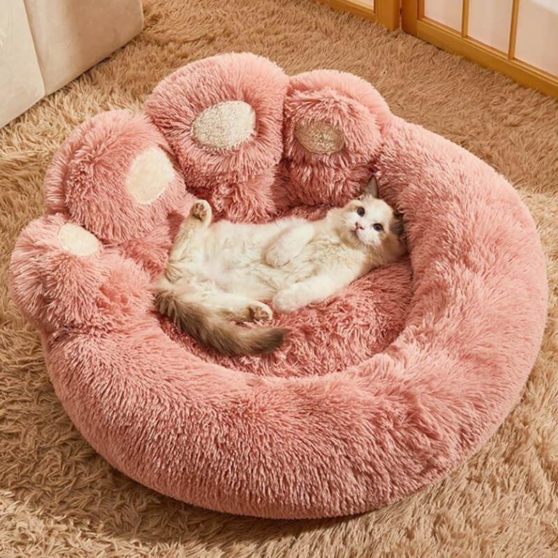 calming dog cuddler bed for neck support