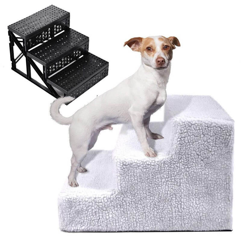 HiFuzzyPet Removable Dog Stairs for Tall Bed,Car