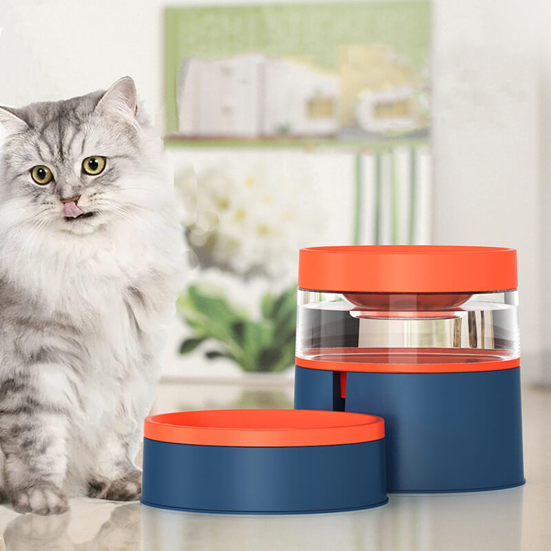 2 in 1 Cat Bowl Feeder and Water Bowl Set