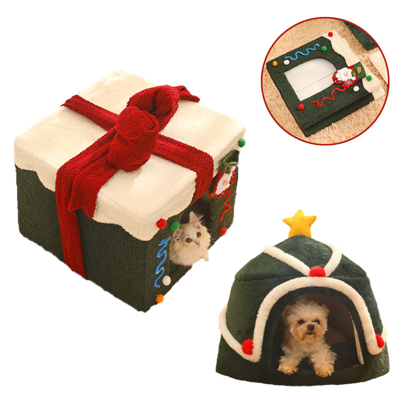foldable cat Christmas bed 