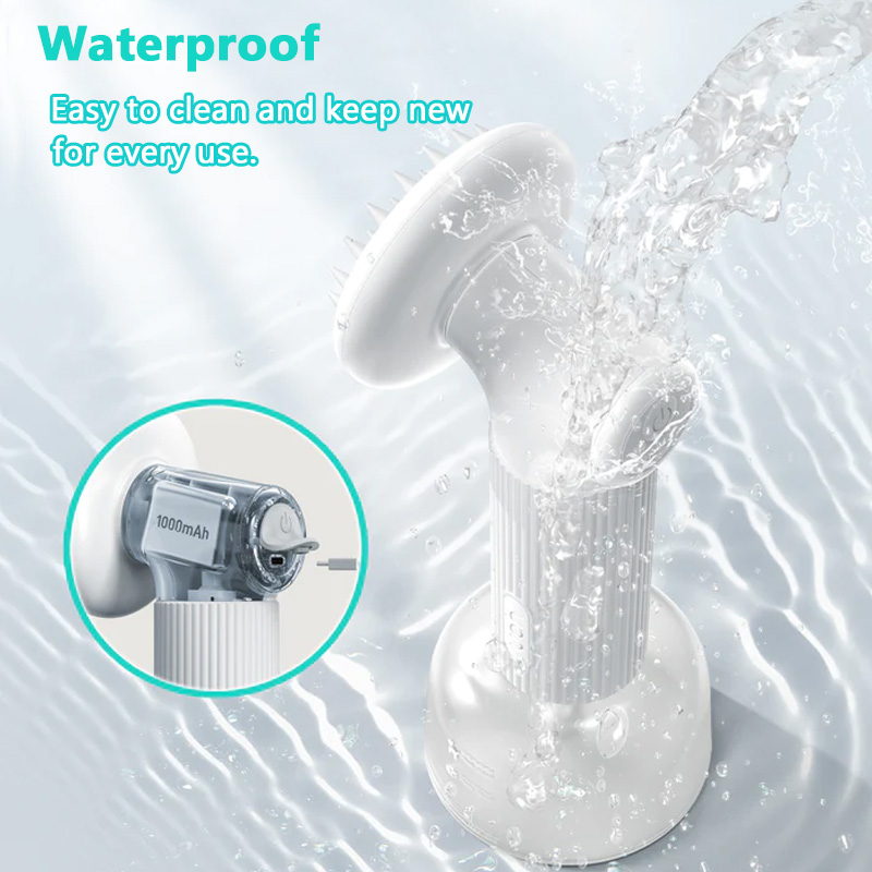 waterproof & easy clean dog shampoo brush