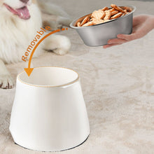 Load image into Gallery viewer, removable elevated stainless steel dog bowl 
