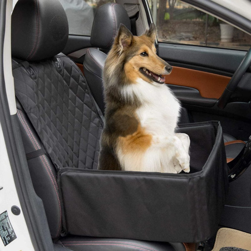 HiFuzzyPet 2 in 1 Dog Car Seat Front Seat Cover