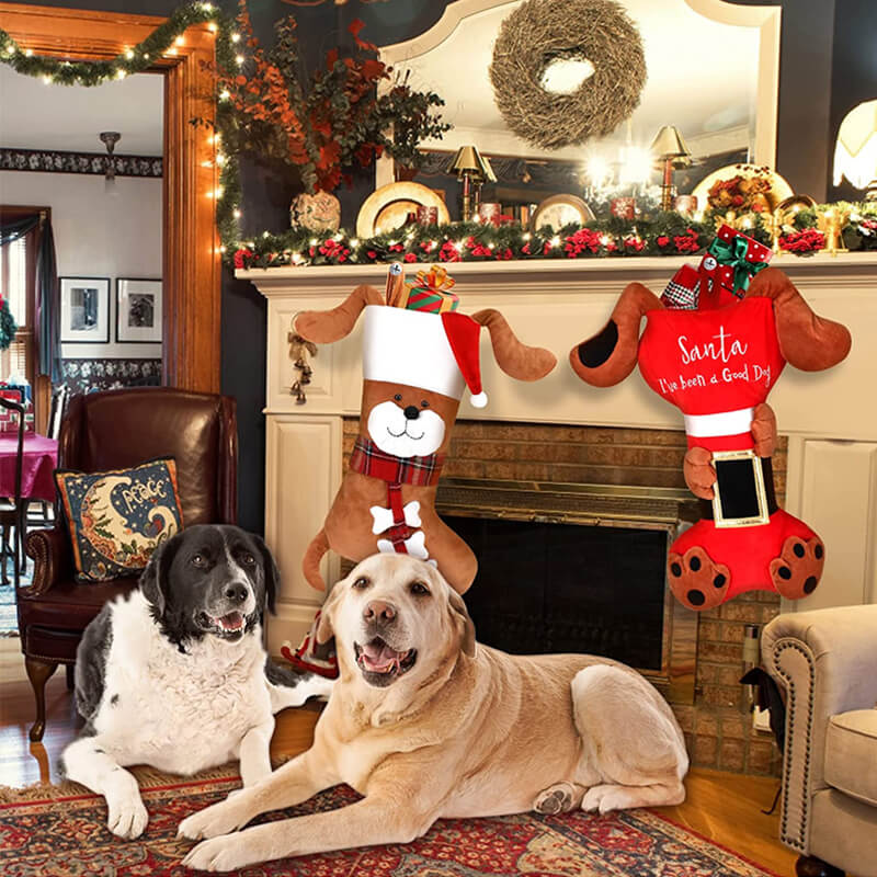 dog bone Christmas stockings for pets