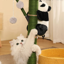 Load image into Gallery viewer, HiFuzzyPet Sisal Flower Cat Tree with Panda Doll
