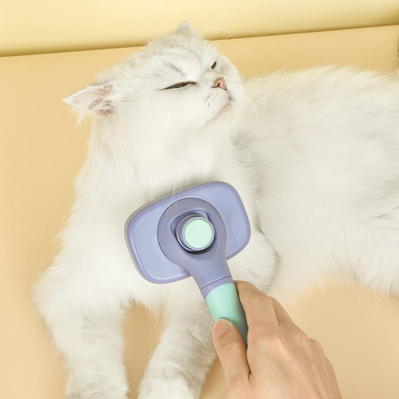 HiFuzzyPet 360° Rotatable Cat Brush for Shedding and Grooming