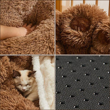 Load image into Gallery viewer, calming dog cuddler bed details

