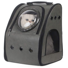 Load image into Gallery viewer, HiFuzzyPet Portable Leather Cat Backpack Carrier with Bubble

