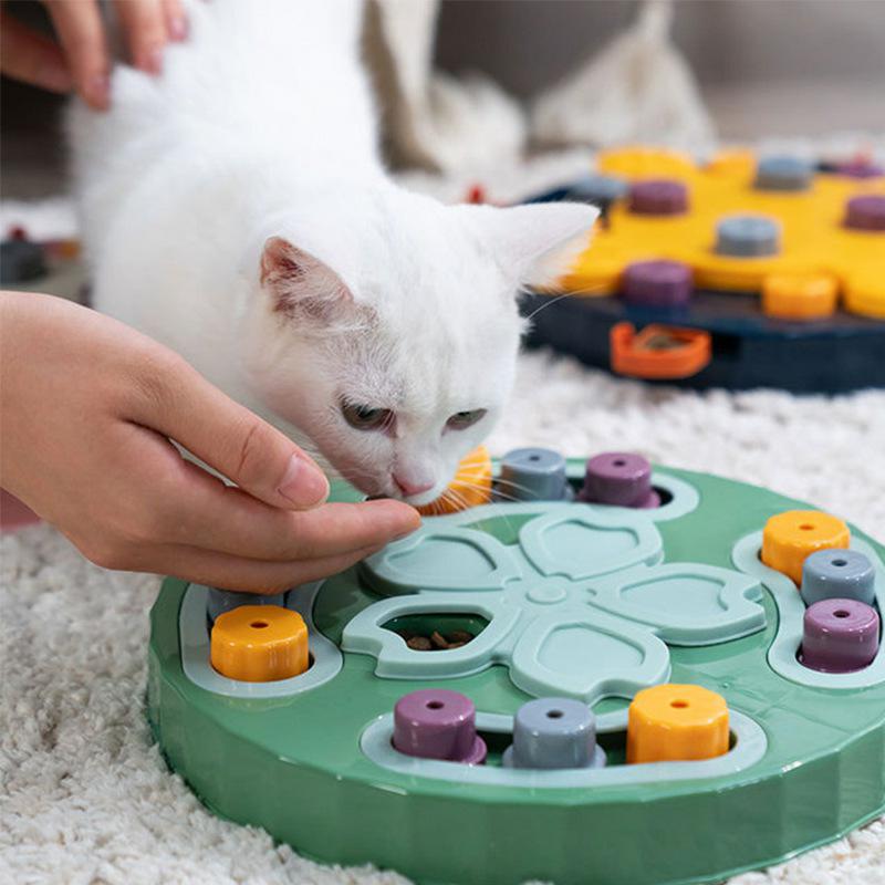 Dog & Cat Puzzle Toys Slow Feeder for IQ Training, Height Adjustable Dog  Treat Dispenser Pet Puzzle Feeder – HiFuzzyPet