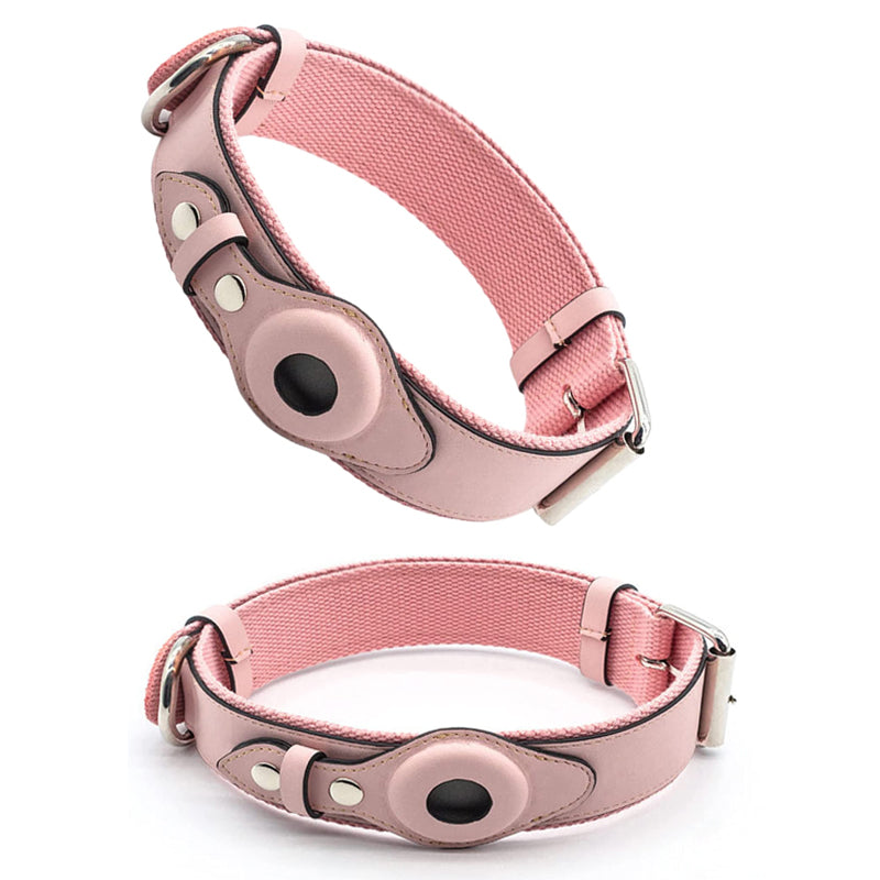 pink airtag dog collar